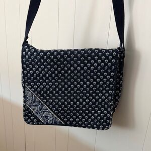 Vera Bradley Quilted Navy Paisley Crossbody Shoulder Bag/Messenger Bag